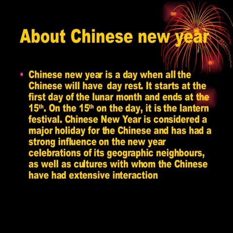 About Chinese New Year