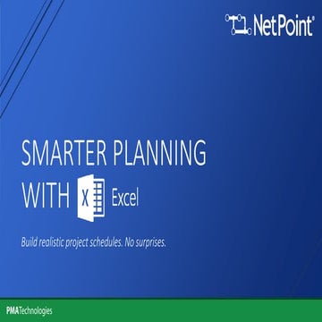 Smarter Planning with Microsoft Excel