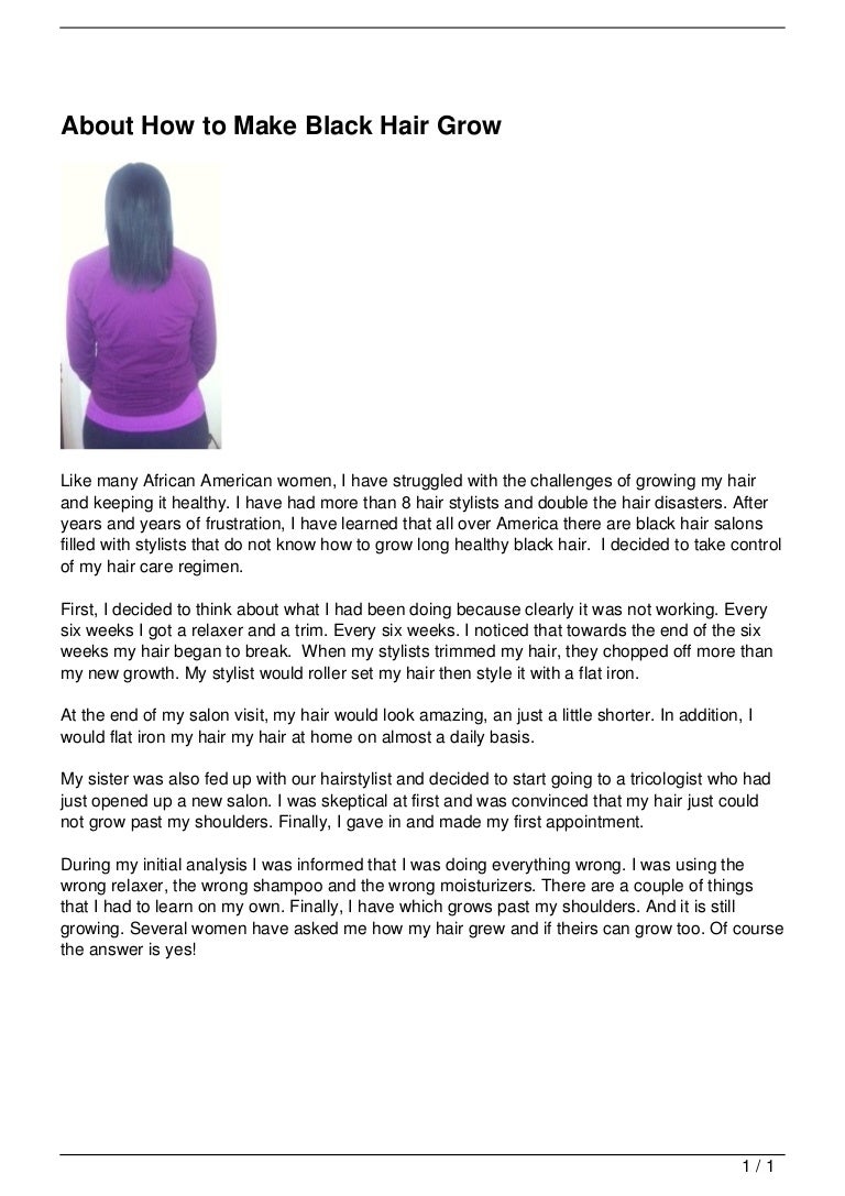 About How To Make Black Hair Grow