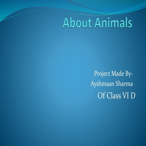 About animals