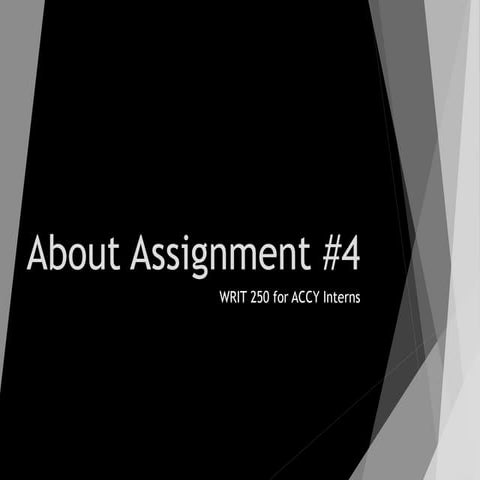 Stayer bus 510 week 4 assignment 2 drafting | PPT