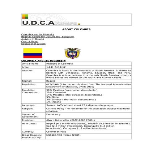 Colombia: Basic Facts | PPT