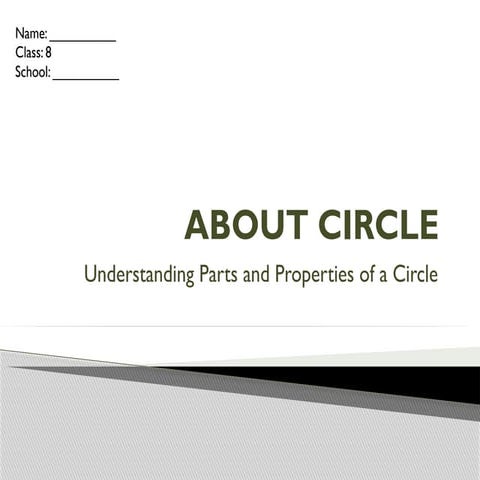 Mathematics class for 8th standard on circle | PDF
