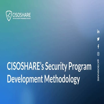 CISOSHARE's approach to designing effective cyber security programs