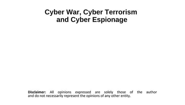 About cyber war