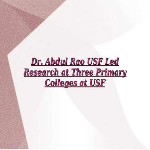 About Dr. Abdul Rao | PPT