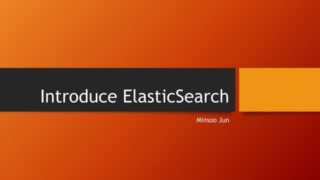 About elasticsearch