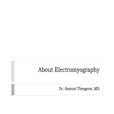 Electromyography (emg) basics | PDF