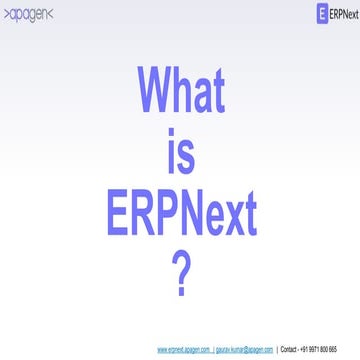 What is ERPNext?