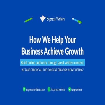 Content Creation & Content Writing: How Express Writers Helps Your Brand Grow...