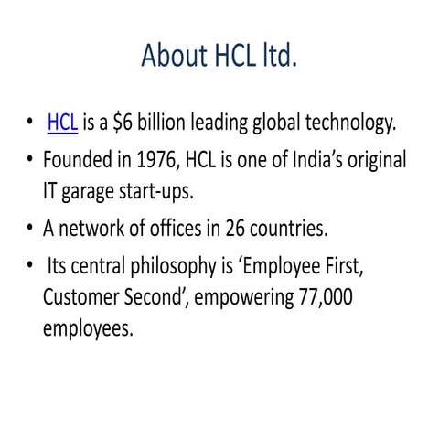 About hcl ltd