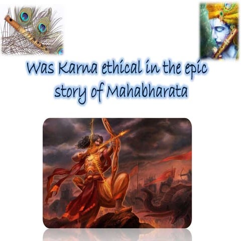 Was karna ethical in epic story of mahabharata