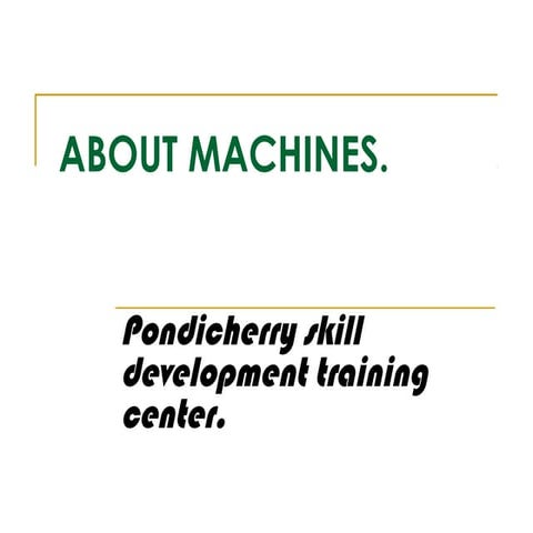 About machines presentation