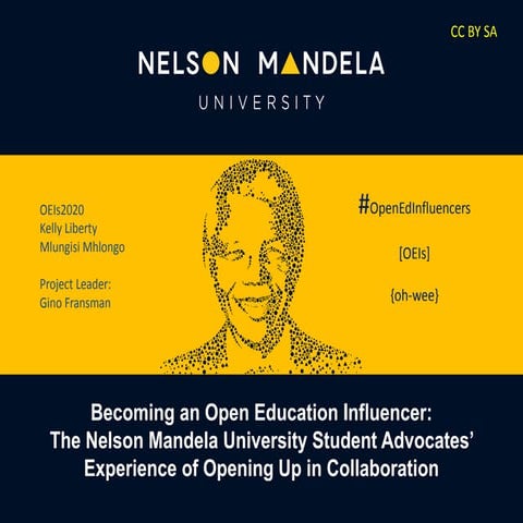 About OEI from MandelaUni at OEGlobal20 