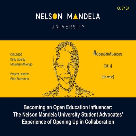 About OEI from MandelaUni at OEGlobal20 