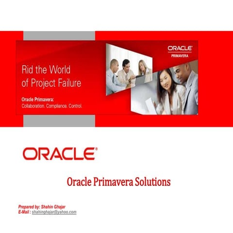 About oracle primavera solutions eppm