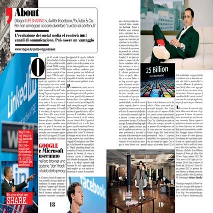 Life Sharing, Over Sharing (L'Uomo Vogue, Aprile 2012)