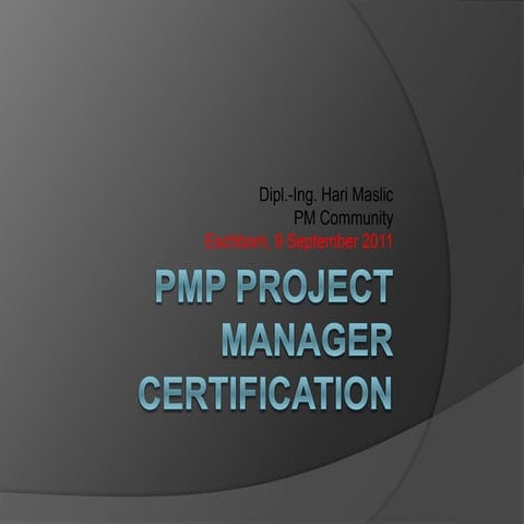 About pmp certification