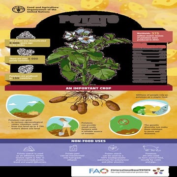 About Potato, The scientific name of the plant is Solanum tuberosum (L).