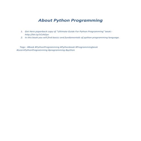 Learn Python Programming | PPTX