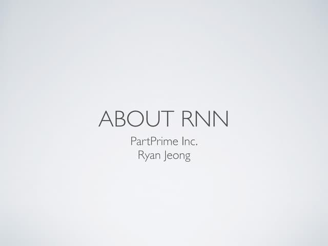 About RNN