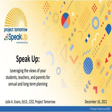 About Speak UpWebinar December 2021