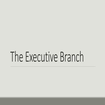 Executive Branch | PPTX