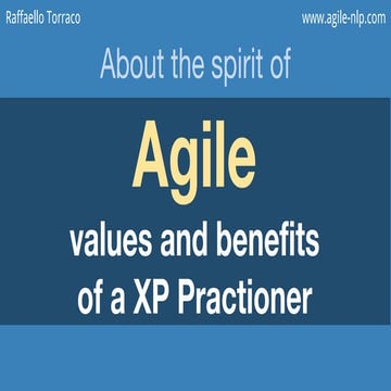 About the spirit of agile