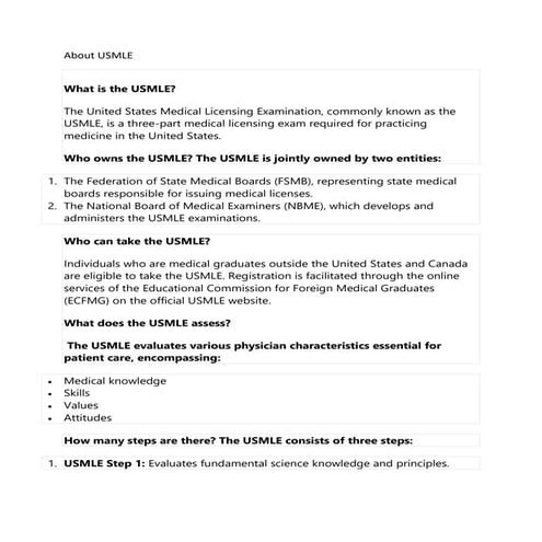 Mastering USMLE Step 1: Structure, Subjects, Preparation Tips, and ...