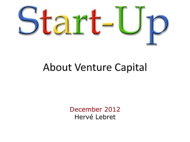 About venture capital   lebret