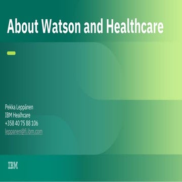 IBM Terkko Pop-up Presentation by Pekka Leppänen