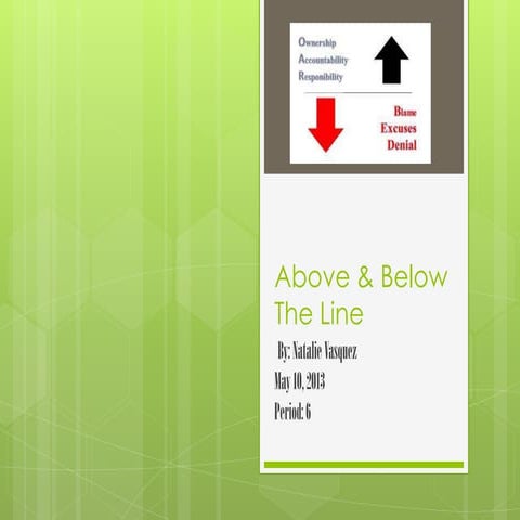 Above & below the line~ natalie
