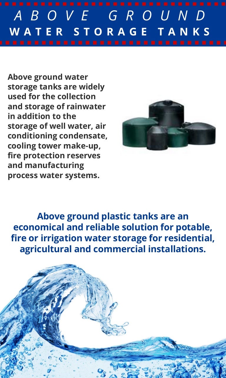 Above Ground Water Storage Tanks