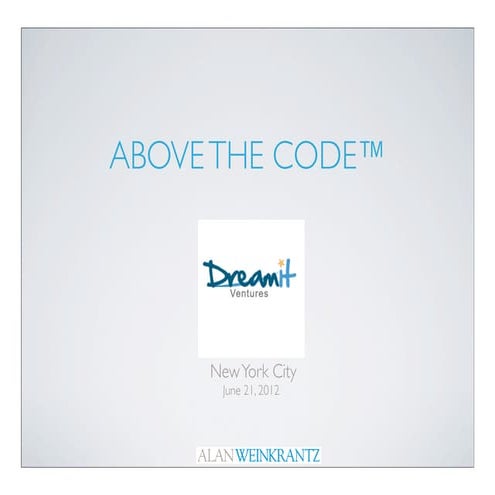 Above the Code Dreamit Ventures New York
