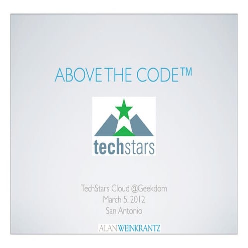 Above the code    tech stars cloud 