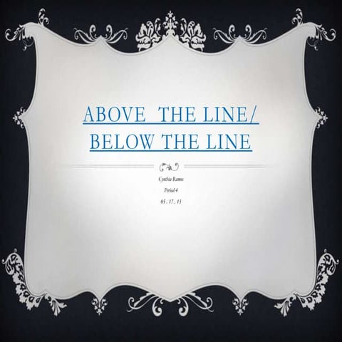 Above  the line powerpoint by rr