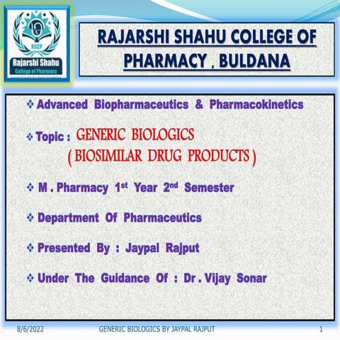 Generic biologics.pptx