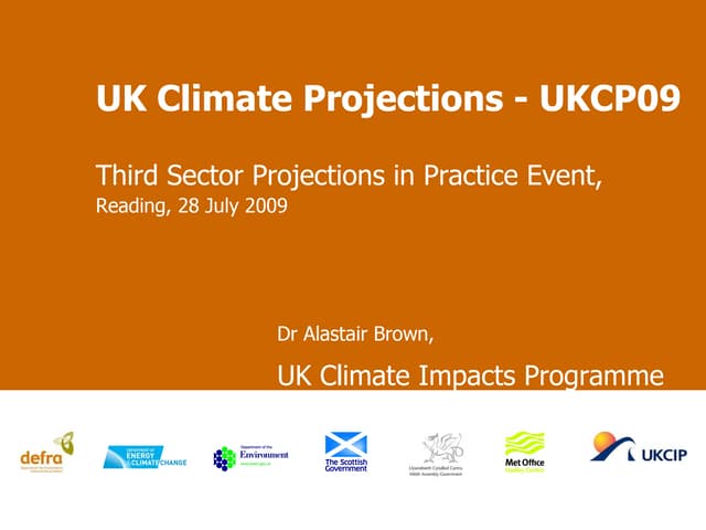 UK Climate Projections - UKCP09