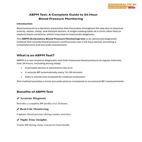 ambulatory blood pressure monitoring | PPTX