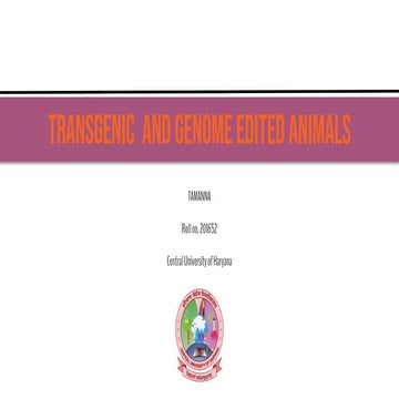 Transgenic and genome edited animals