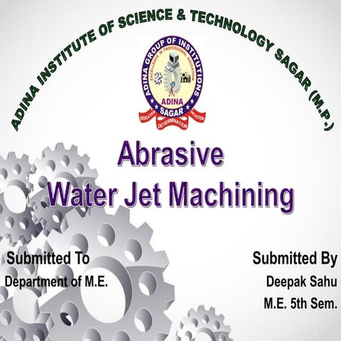 Abrasive water jet machining 