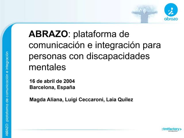Abrazo @ congreso e learning e inclusión social 2004