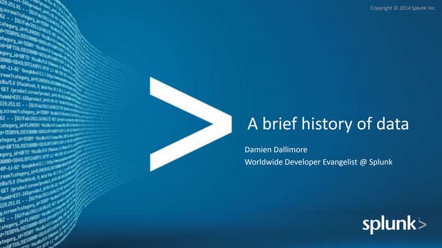 A Brief History Of Data