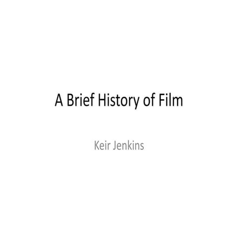 A brief history of film/ comedy