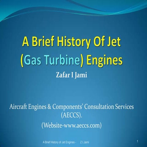 A brief history of jet (gas turbine) engines 