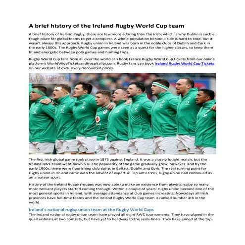A brief history of the Ireland Rugby World Cup team.docx