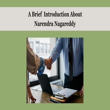 A Brief Introduction About Narendra Nagareddy | PDF