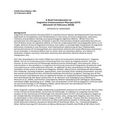 A Brief Introduction to Cognitive Enhancement Therapy (CET)_Revision