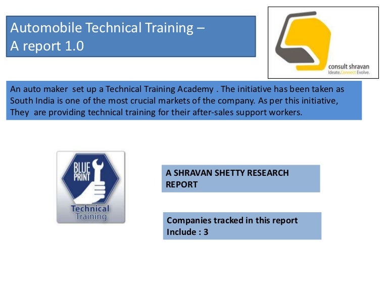 A brief report on automobile technical training