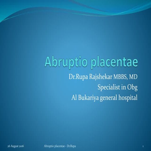 Abruptio placentae 
